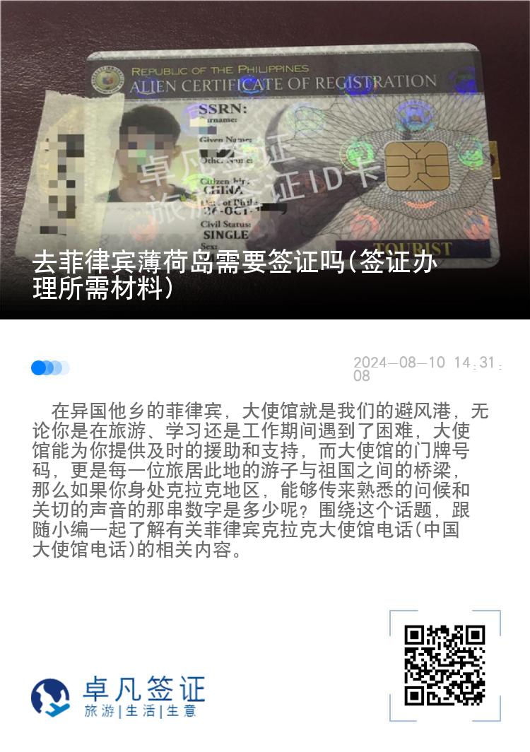 去菲律宾薄荷岛需要签证吗(签证办理所需材料)