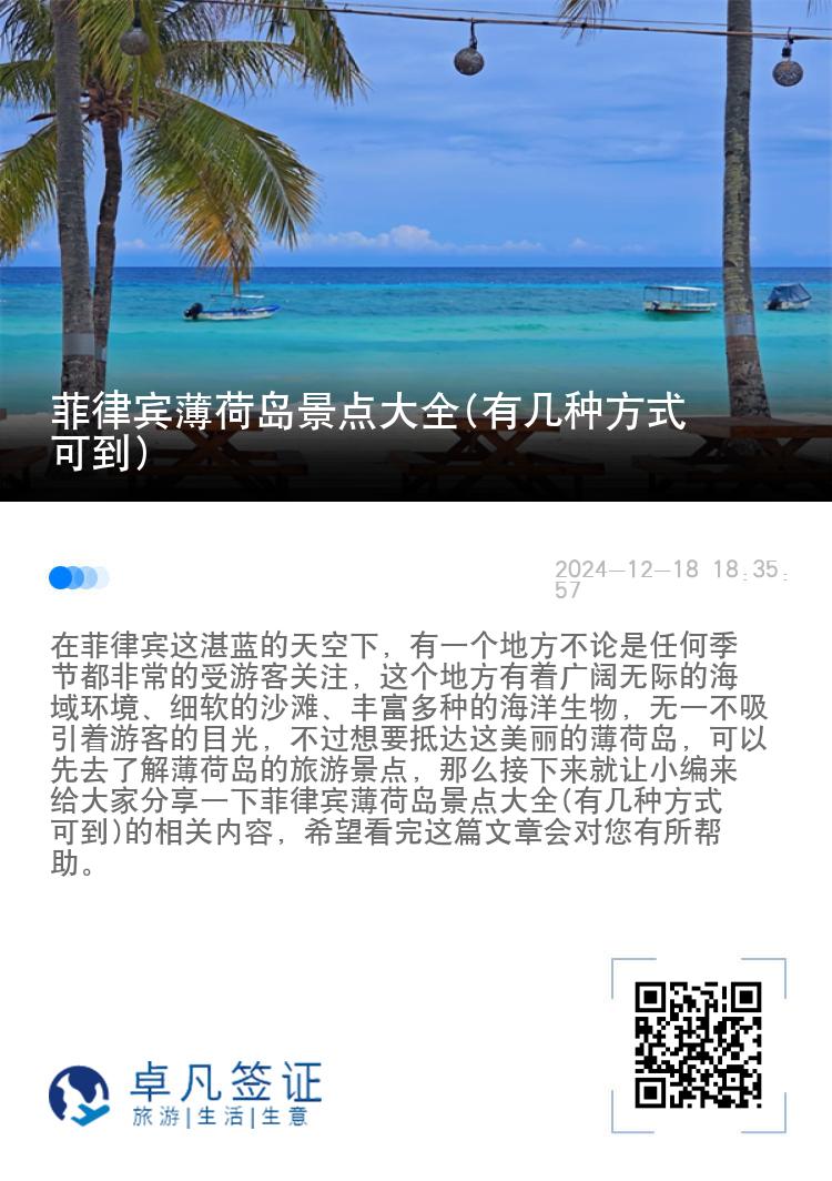 菲律宾薄荷岛景点大全(有几种方式可到)