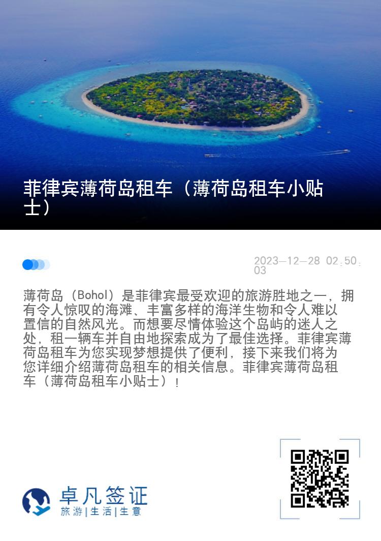 菲律宾薄荷岛租车（薄荷岛租车小贴士）